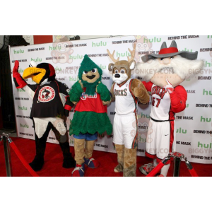 4 La mascotte di BIGGYMONKEY un uccello, un abete, una renna e