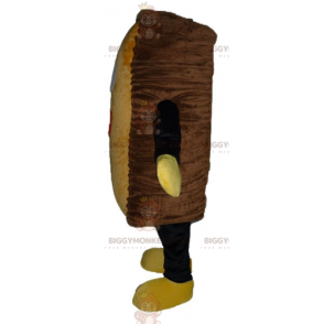 Costume de mascotte BIGGYMONKEY™ de cake de gâteau marron géant