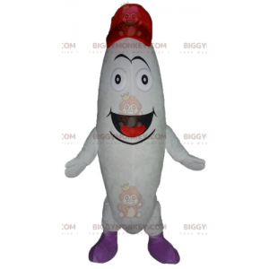 BIGGYMONKEY™ Giant Smiling White Snowman Mascot Costume –