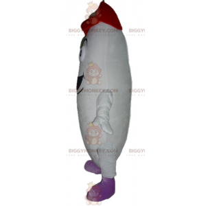 BIGGYMONKEY™ Reus lachend witte sneeuwman mascottekostuum -
