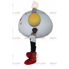 Disfraz de mascota BIGGYMONKEY™ Muñeco de nieve blanco muy sonriente con auriculares - Mascotas humanas - BiggyMonkey.com