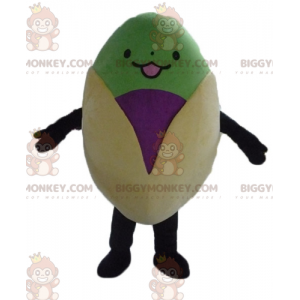 Costume de mascotte BIGGYMONKEY™ de pistache géante beige