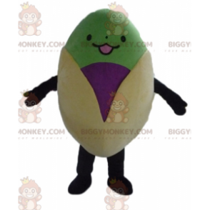 BIGGYMONKEY™ gigantische beige paarse en groene pistache mascotte kostuum - Niet-geclassificeerde mascottes - BiggyMonkey.com