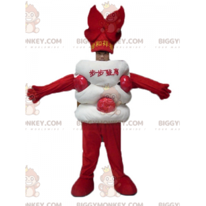 Giant White and Red Asian Candy BIGGYMONKEY™ Mascot Costume -