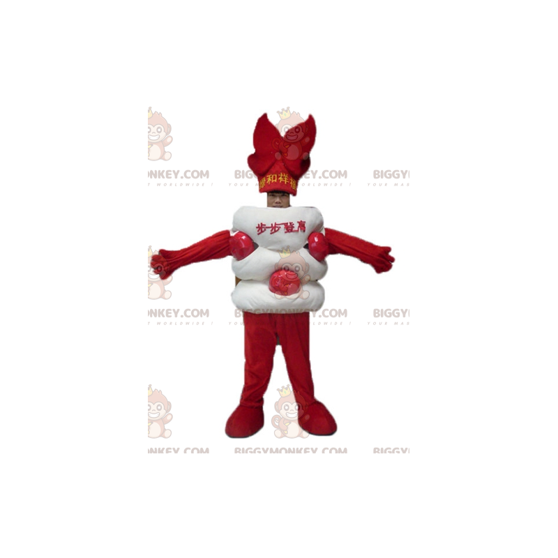 Giant White and Red Asian Candy BIGGYMONKEY™ Mascot Costume -