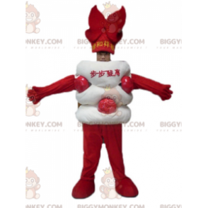 Giant White and Red Asian Candy BIGGYMONKEY™ Mascot Costume -