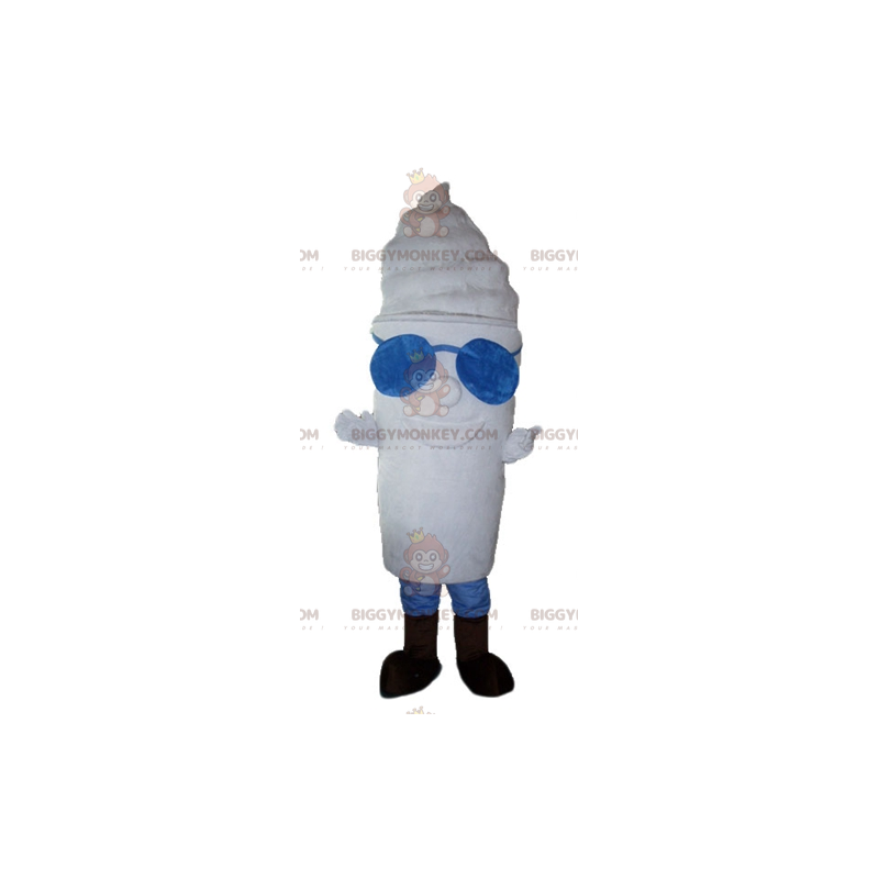 Giant Ice Cream Pot BIGGYMONKEY™ Mascot Costume All White With