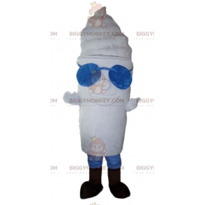 Giant Ice Cream Pot BIGGYMONKEY™ Mascot Costume All White With