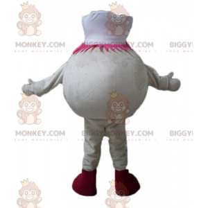 BIGGYMONKEY™ Beiges Eiscremeball-Mann-Maskottchen-Kostüm mit