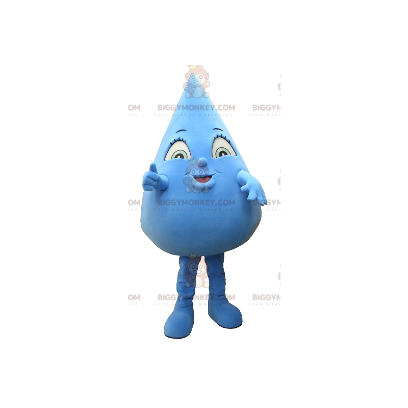 Fantasia de mascote gigante de gota de água azul BIGGYMONKEY™ – Fantasia de mascote gigante de gota de água azul BIGGYMONKEY™ –