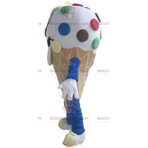 BIGGYMONKEY™ Giant Ice Cream Cone maskottiasu Smartiesilla - Ruoan maskotti - BIGGYMONKEY_03762 - BiggyMonkey.com