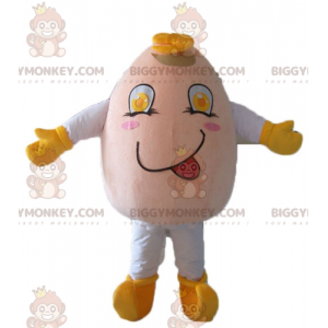 Costume de mascotte BIGGYMONKEY™ d'œuf géant très souriant et