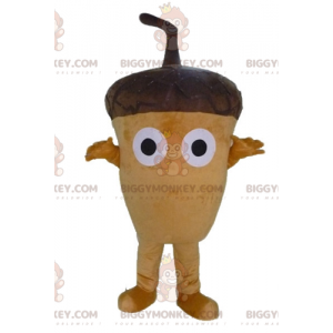 Costume de mascotte BIGGYMONKEY™ de gland géant marron très