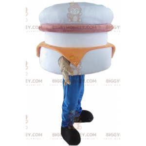 BIGGYMONKEY™ Giant White Pink and Orange Burger Mascot Costume - Food mascot - BIGGYMONKEY_03765 - BiggyMonkey.com