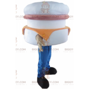 BIGGYMONKEY™ Giant White Pink and Orange Burger Mascot Costume - Food mascot - BIGGYMONKEY_03765 - BiggyMonkey.com