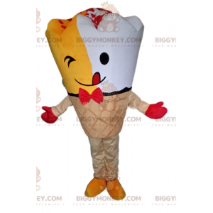Costume de mascotte BIGGYMONKEY™ de cornet de glace géante