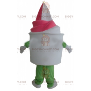 Giant Vanilla-Strawberry Ice Cream Tub BIGGYMONKEY™ Mascot