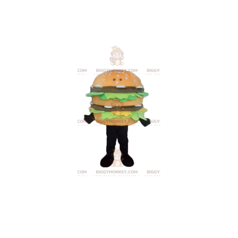Mycket realistisk och aptitretande gigantisk hamburger Mycket realistisk och aptitretande gigantisk hamburger