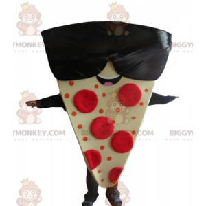 Giant Pizza Slice BIGGYMONKEY™ Mascot Costume with Sunglasses -