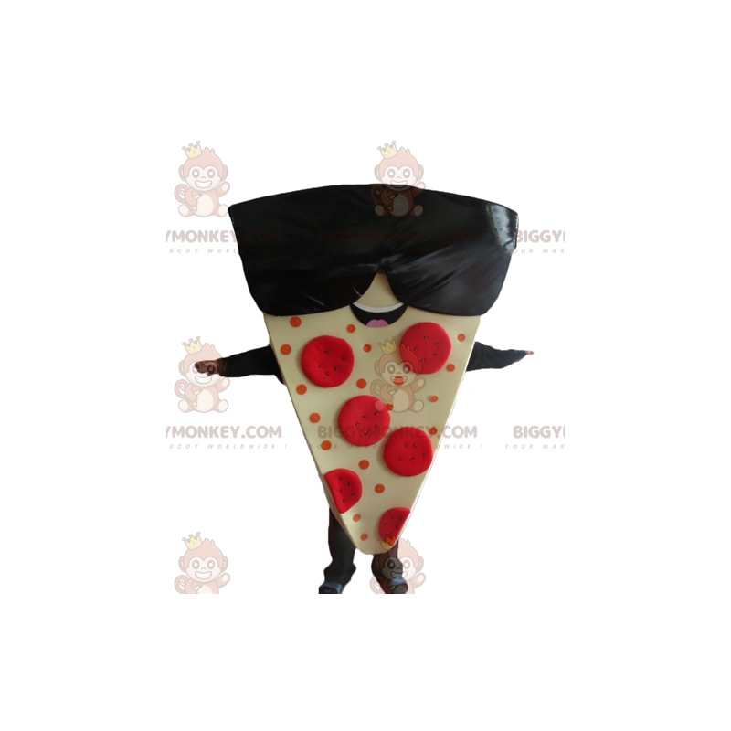 Giant Pizza Slice BIGGYMONKEY™ Mascot Costume with Sunglasses -