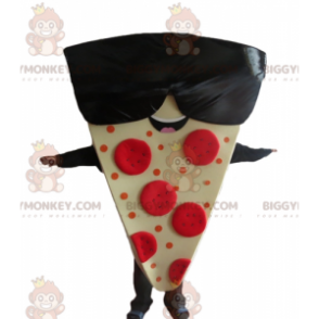 Giant Pizza Slice BIGGYMONKEY™ Mascot Costume with Sunglasses –