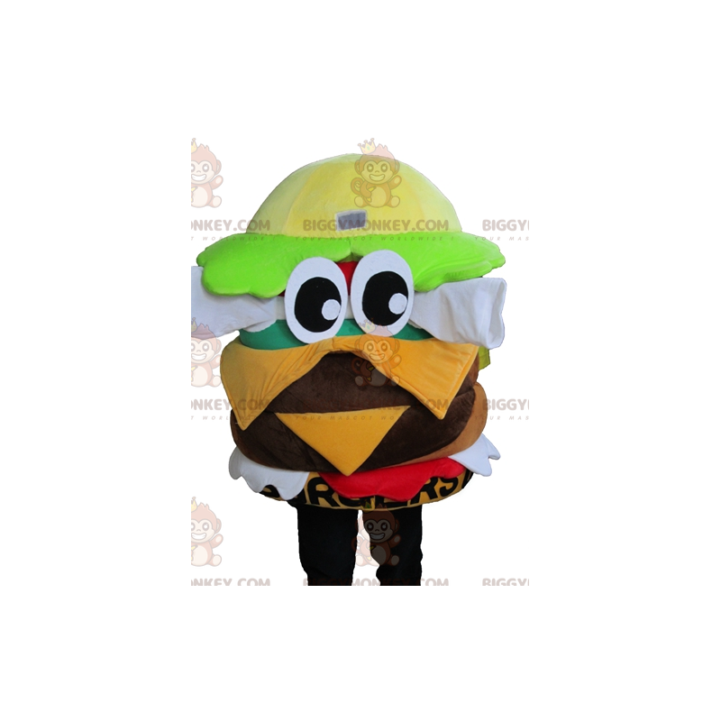 BIGGYMONKEY™ Costume da mascotte Hamburger gigante molto BIGGYMONKEY™ Costume da mascotte Hamburger gigante molto