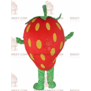 Costume da mascotte gigante rosso giallo e verde fragola