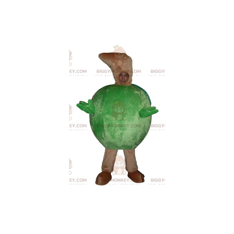 Costume de mascotte BIGGYMONKEY™ de pomme verte géante toute
