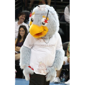 Gray and Orange Bird BIGGYMONKEY™ Mascot Costume -