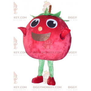 Disfraz de mascota BIGGYMONKEY™ gigante rojo y verde fresa