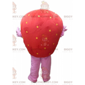 Disfraz de mascota BIGGYMONKEY™ de fresa roja y rosa gigante