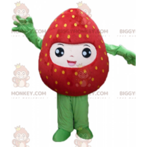 Glimlachend gigantische rode en groene aardbei BIGGYMONKEY™