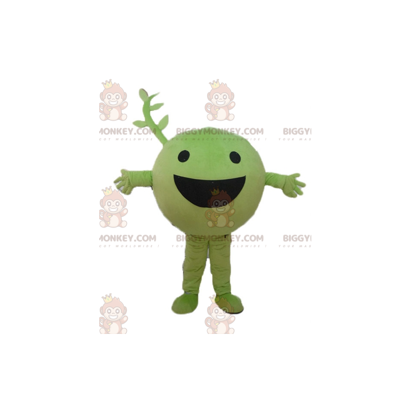 Mycket leende grön grönsaksfruktärta BIGGYMONKEY™ maskotdräkt -