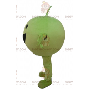 Molto sorridente verde verdura frutta pisello costume mascotte