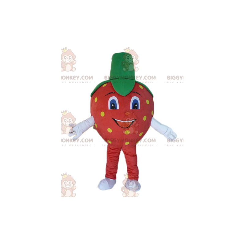 Costume da mascotte gigante rosso giallo e verde fragola Costume da mascotte gigante rosso giallo e verde fragola