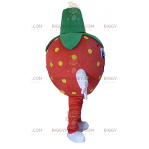 Giant Red Yellow and Green Strawberry BIGGYMONKEY™ Mascot