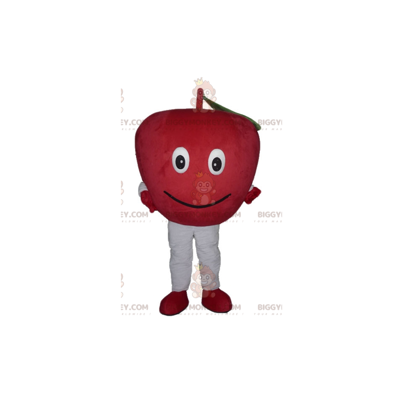 Smiling Giant Red Apple BIGGYMONKEY™ Mascot Costume -