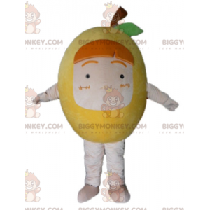 Giant Pear Yellow Lemon BIGGYMONKEY™ maskottiasu -