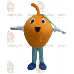 Grappig rond gigantisch oranje BIGGYMONKEY™ mascottekostuum -