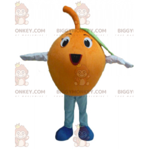 Rolig rund jätteorange BIGGYMONKEY™ maskotdräkt - BiggyMonkey