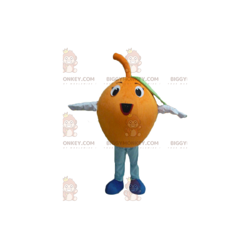 Disfraz de Mascota BIGGYMONKEY™ Naranja Gigante Redondo Disfraz de Mascota BIGGYMONKEY™ Naranja Gigante Redondo
