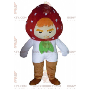 Wild en grappig uitziende aardbei BIGGYMONKEY™ mascottekostuum