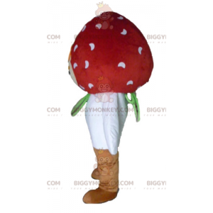 Disfraz de mascota BIGGYMONKEY™ de fresa de aspecto salvaje y divertido - Mascota de la fruta - BiggyMonkey.com