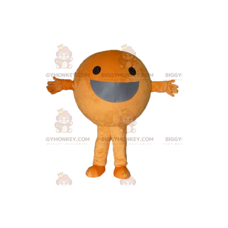 Giant Orange BIGGYMONKEY™ Mascot Costume All Round and Smiling