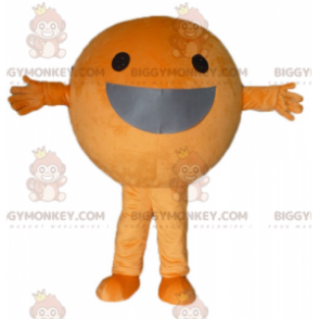 Giant Orange BIGGYMONKEY™ Mascot Costume All Round and Smiling