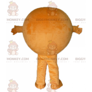 Kæmpe orange BIGGYMONKEY™ maskotkostume hele vejen rundt og