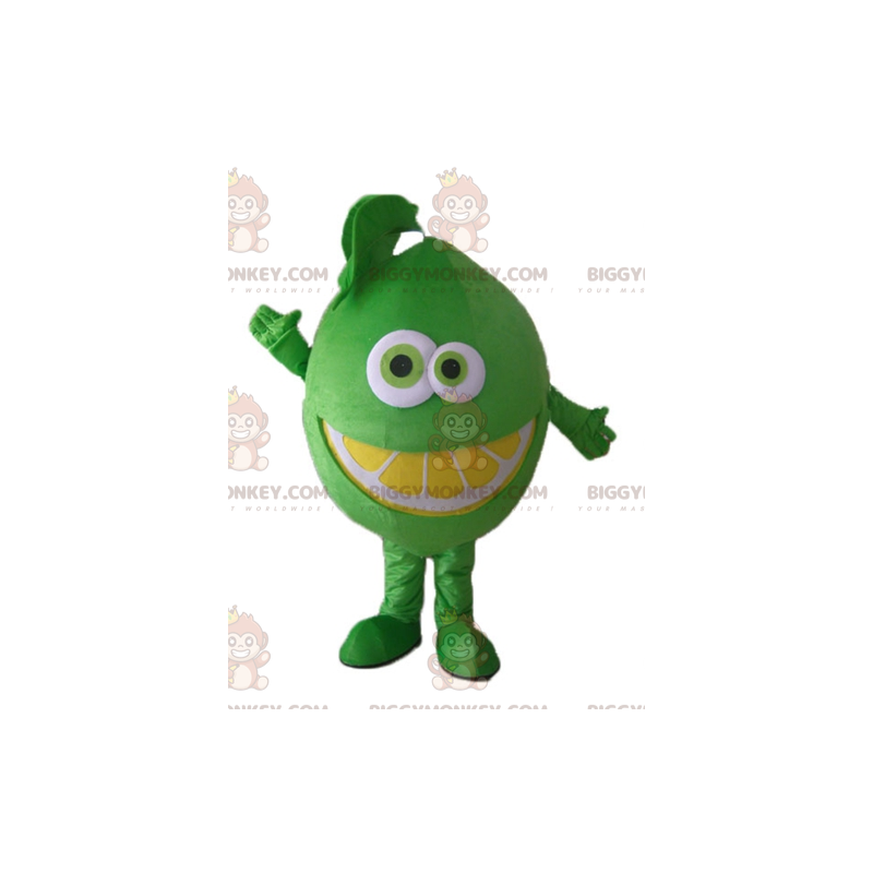 Very Funny and Smiling Lime BIGGYMONKEY™ Mascot Costume -