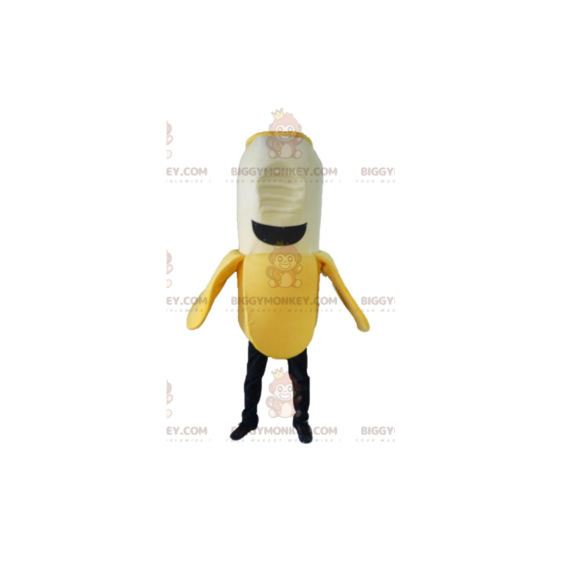 Yellow White and Black Banana BIGGYMONKEY™ Mascot Costume -