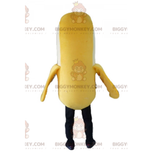 Yellow White and Black Banana BIGGYMONKEY™ Mascot Costume –