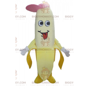 BIGGYMONKEY™ Costume da mascotte Banana gialla gigante con